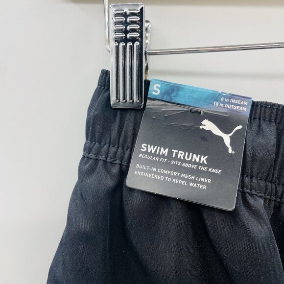 Puma Mens Size Small Standard Volley Board Short Swim Trunks in Black $44 546 - Picture 7 of 8